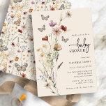 Boho Floral Butterfly Baby Shower Invitation<br><div class="desc">Boho Floral Butterfly Baby Shower Invitation . Looking for a unique bohemian vibe to impress your friends and family? Chic and stylish, this beautiful colour palette of tan, brown, rust, terracotta, and burnt orange is the trending theme for this year's baby showers. Watercolor butterflies, rustic dried grass, leaves, and vintage...</div>