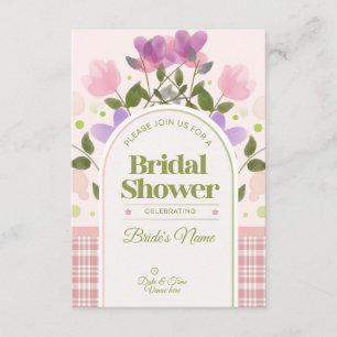 Boho Floral & Butterfly Bridal Shower Invitation