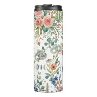 Boho Floral Celestial Moon  & Snakes Botanical