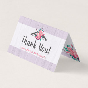 Boho Floral Clothes Hanger Boutique Thank You