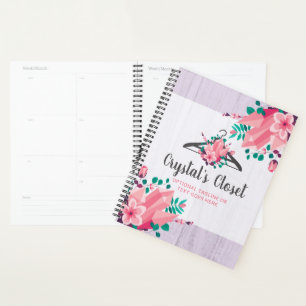 Boho Floral Clothes Hanger Closet Fashion Boutique Planner