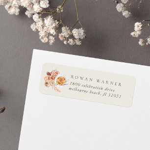 Boho Floral Coffee Return Address