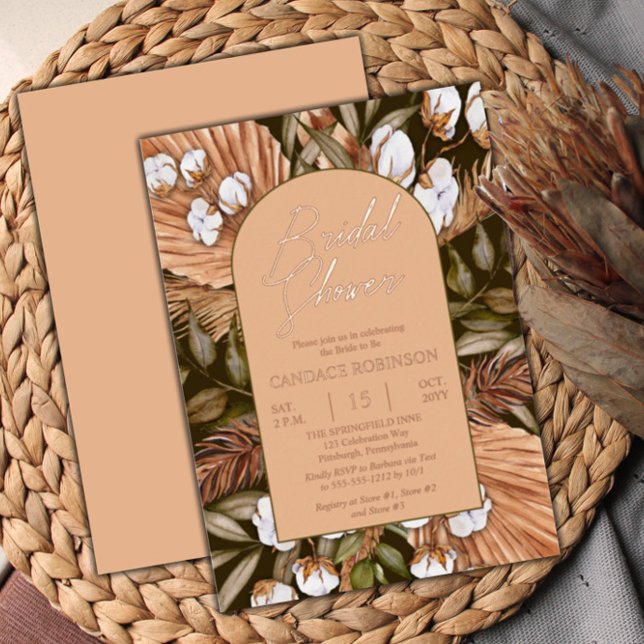 Boho Floral Cotton | Dried Grasses Bridal Shower  (Creator Uploaded)