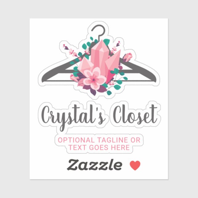 Boho Floral Crystals Clothes Hanger Closet Logo (Sheet)