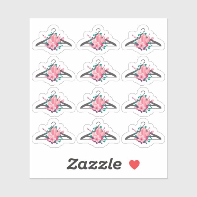 Boho Floral Crystals Clothes Hanger Fashion Closet (Sheet)