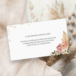 Boho Floral Custom Enclosure Card