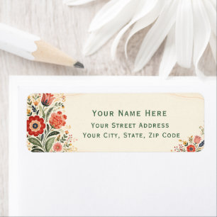 Boho Floral Custom Return Address