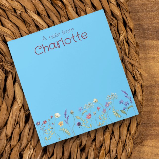 Boho Floral daisy watercolor turguoise Notepad (Creator Uploaded)