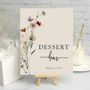 Boho Floral Dessert Poster