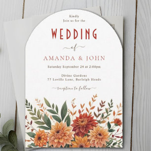 Boho Floral Divine All Seasons Wedding Invitation