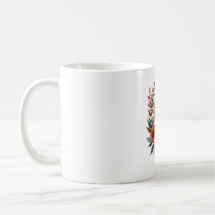 Boho Floral Dragonfly Coffee Mug