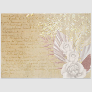 Boho Floral Ephemera Design Series #9 Tissue Paper