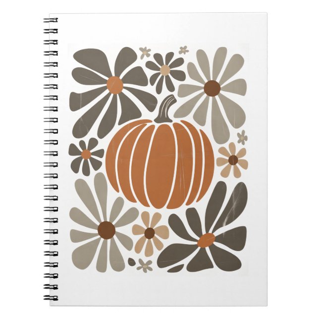 Boho Floral Fall Pumpkin Season Notebook (Front)