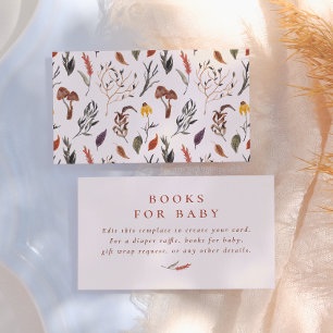 Boho Floral Fall Watercolor Baby Shower Enclosure Card