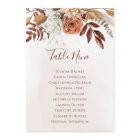 Boho Floral Fall Wedding Seating Chart Table Plan