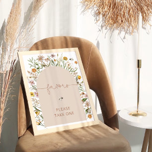 Boho Floral Favours Poster