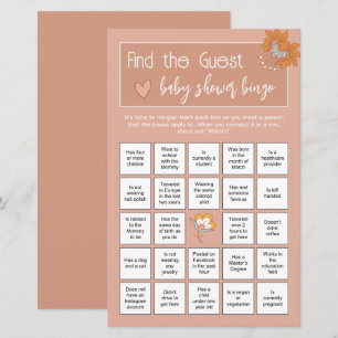Boho Floral Find the Guest Baby Shower Ice Breaker