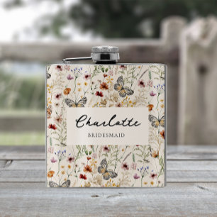 Boho Floral Flask