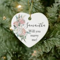 Boho Floral Flower Will You Marry Me Proposal