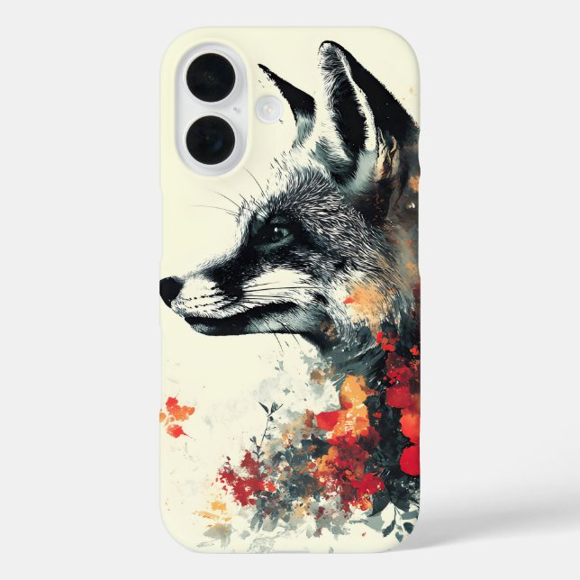 Boho Floral Fox Wildlife Nature Case-Mate iPhone Case (Back)