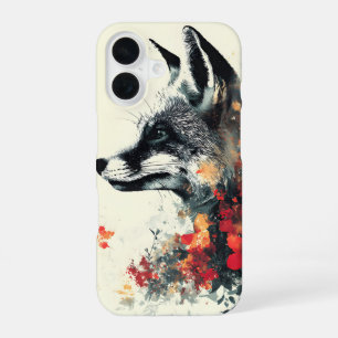 Boho Floral Fox Wildlife Nature iPhone 16 Case