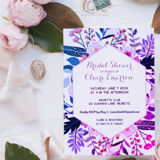 Boho floral frame invitation (Creator Uploaded)