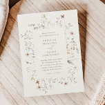 Boho Floral Frame Wildflower Wedding Invitation<br><div class="desc">An Elegant Floral Frame Wildflower Wedding Invitation. Click the edit button to customise this design.</div>