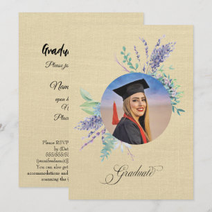 Boho Floral Graduation Party Invite