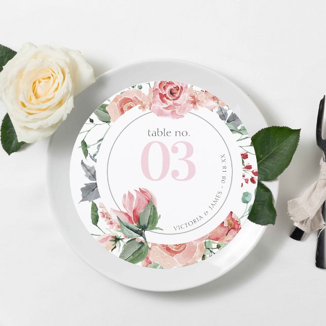 Boho Floral Greenery | Wedding Table Number (Creator Uploaded)