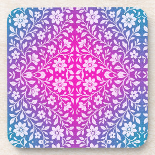 Boho Floral Hard plastic coaster