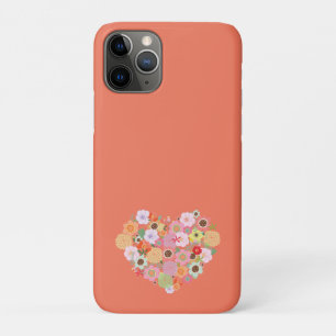 Boho Floral Heart Muted Colours Love Fun Sweet iPhone 11 Pro Case