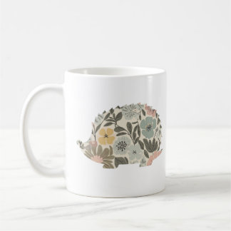 Boho Floral Hedgehog Coffee Mug