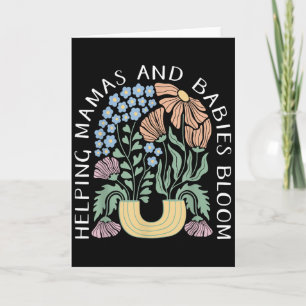 Boho Floral Helng Mamas & Babies Bloom Doula B Card