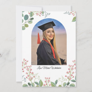 Boho Floral High School Graduation Announcement