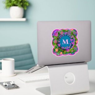 Boho Floral Initial For Her Inspirivity Sticker