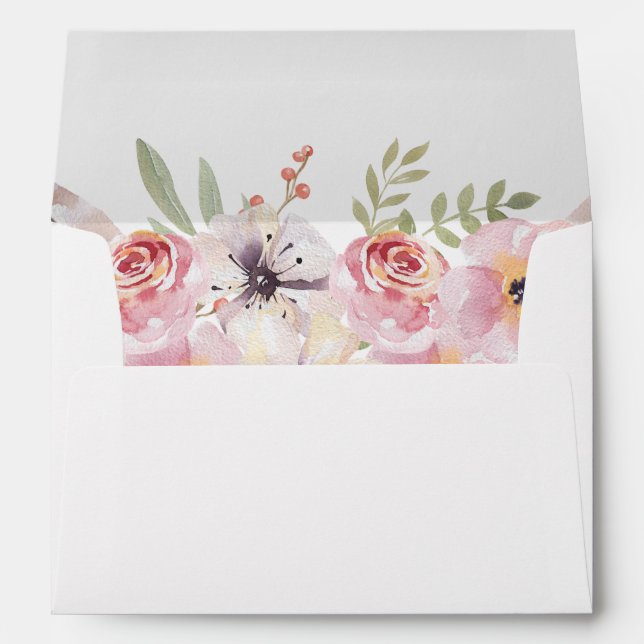 Boho Floral Invitation Envelope (Back (Bottom))