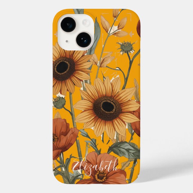 Boho Floral iPhone & iPad Case | Terracotta (Back)