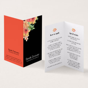 Boho Floral Lip Product Distributor Tips & Tricks Business Card