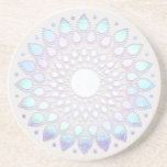 Boho Floral  Lotus Mandala Coaster<br><div class="desc">Unique artistic design featuring faux foil lotus mandala. Great design for an energy worker,  counsellor life coach and more.</div>