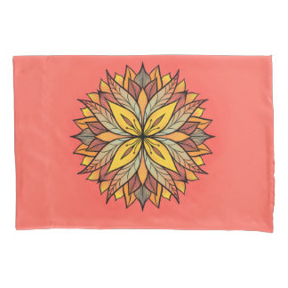 Boho Floral Mandala Colourful Pillowcase