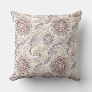 Boho Floral Mandala Spiritual Design Pattern Cushion
