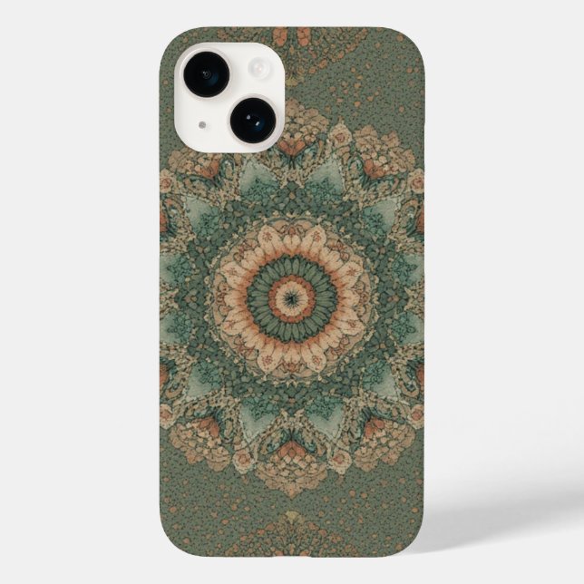 Boho Floral Mandala Watercolor iPhone Case (Back)