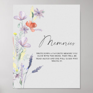 Boho floral memories with the bride poster
