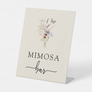 Boho Floral Mimosa Bar Sign