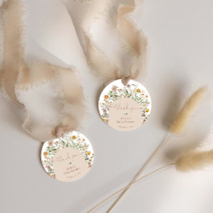 Boho Floral Modern Rustic Baby Shower Thank You Favour Tags