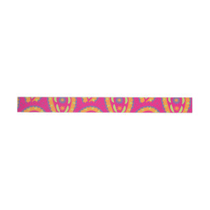 Boho Floral Motif Wrap Around Label