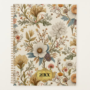 Boho Floral on Beige Planner