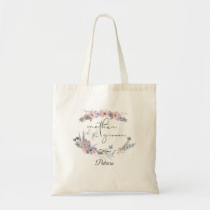 Boho Floral Personalised Mother of the Groom Tote Bag
