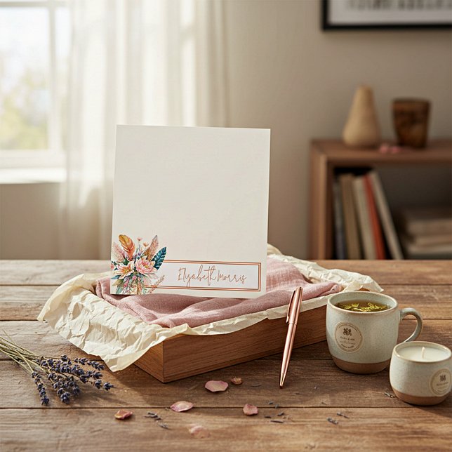 Boho floral personalised notepad (Creator Uploaded)