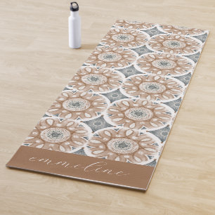 Boho Floral Personalised  Yoga Mat